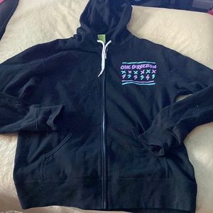 One Direction zip up hoodie. Size large